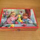 Old set of wooden cubes Good night the little ones