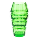 Art Deco vase, green crystal, designed by J. Hoffmann, Czechoslovakia, 1930s