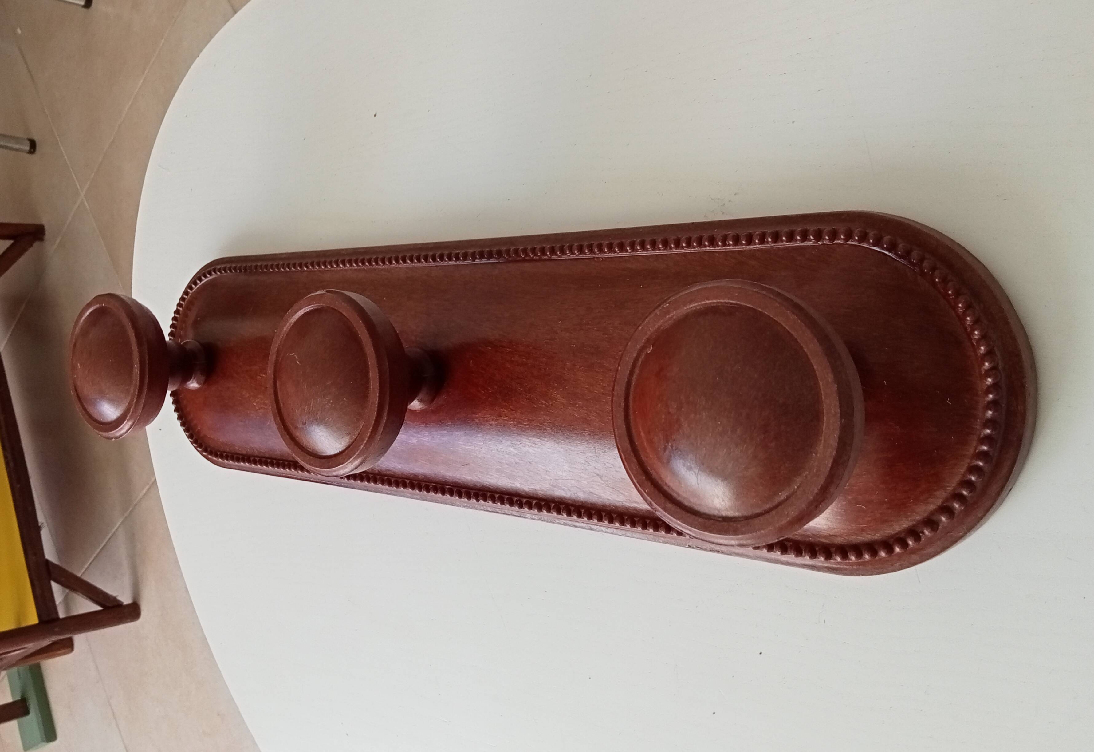 Art deco wall coat rack in bakelite 50s/60s