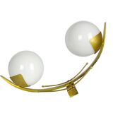 Pair of brass and glass