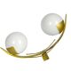 Pair of brass and glass