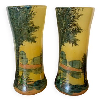 Pair of legras vases