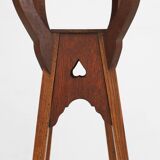 Art deco piedestal or console table in oak, France ca. 1940
