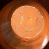 Fernand everaert (xxth) vase in sigillated earth