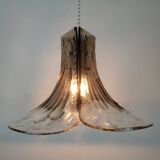 kalmar franken mid century CHANDELIER  ice glass