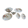 Dishes of service porcelain exotic motif