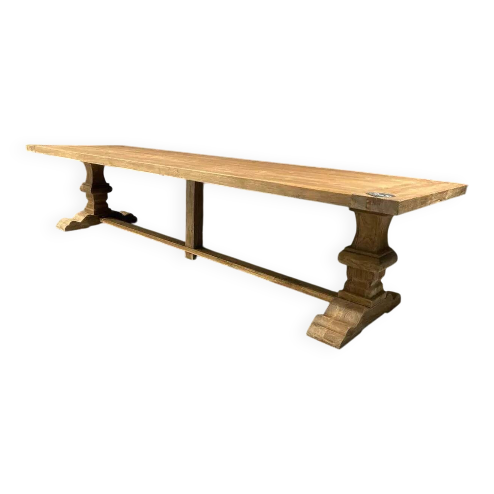Monastery table Spirito in solid oak - length 350 cm