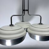 Space Age, Large metal and plastic chandelier by Studioluce. Italy 1970s