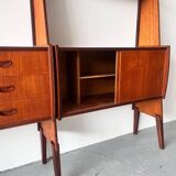 Panto Scandinavian Modular Bookcase, 1960’s Norway, Mid Century Teak