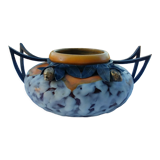 Art Deco ceramic vase wrought iron frame with lemon tree decoration L Date