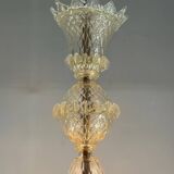 Venetian chandelier in gilded Murano glass, 6 light arms circa 1940