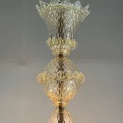 Venetian chandelier in gilded Murano glass, 6 light arms circa 1940
