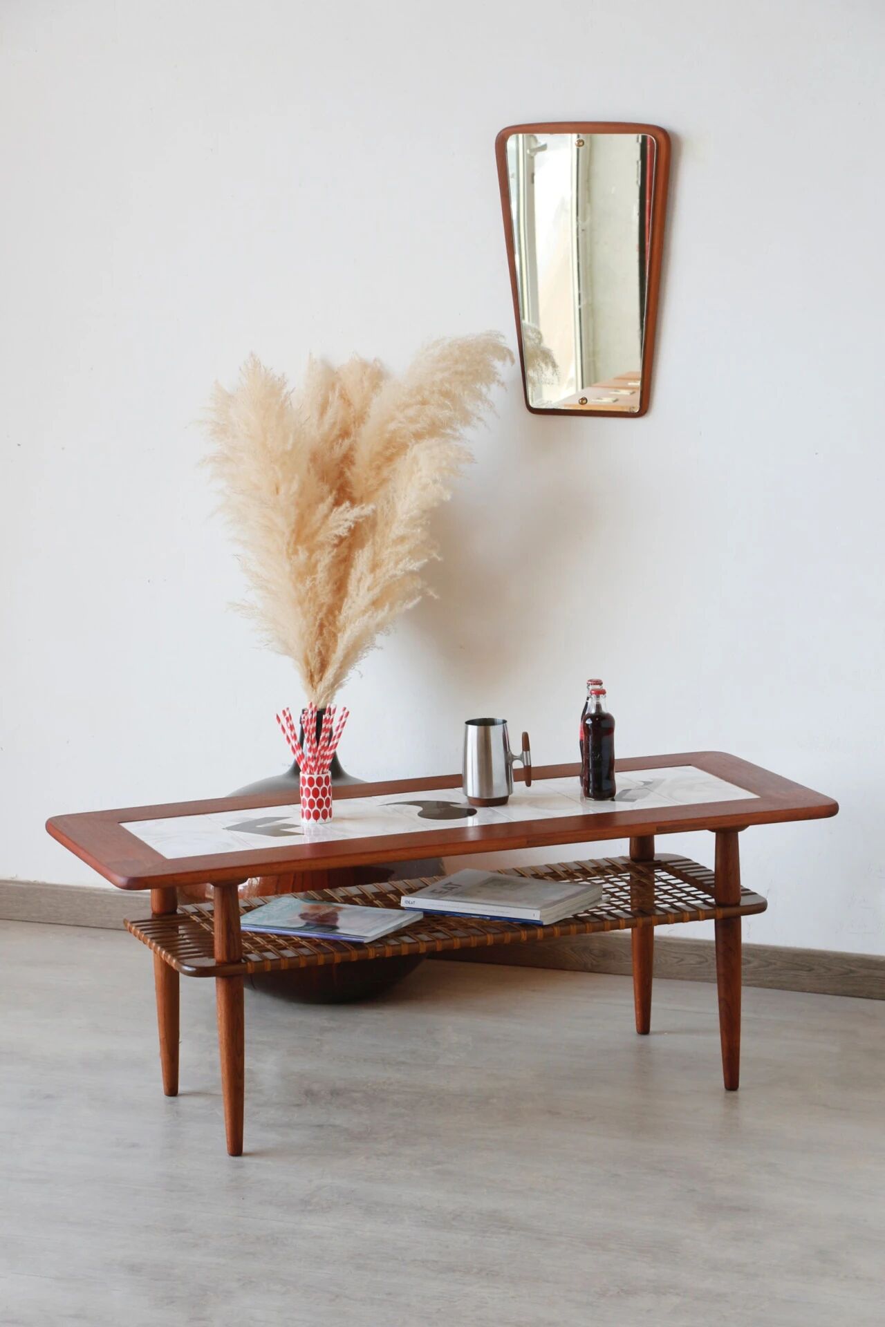 Vintage teak ceramic coffee table Gemina Møbler
