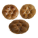 Set of 3 vintage brown Sarreguemines majolica oyster plates.