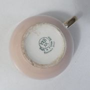 5 tasses Villeroy & Boch rose et or par Lucien Engel