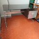 Bureau design vintage plateau verre style etienne fermigier 1970