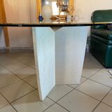 Travertine foot-foot design dining table