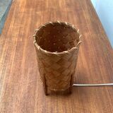 Mid-century Swedish wood veneer table lamp from Vamhus, 1960s.