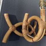 Pair of rattan wall lights