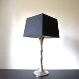 Table lamp made of chrome-plated
