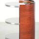 Mobile side table / bar table with black glass tops