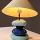 France pebble table lamp by François Chatain, 1980s