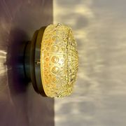 Vintage glass moulded globe wall or ceiling light.