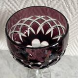 Verre à pied en cristal violet