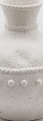 White ceramic amphora vase 21cm