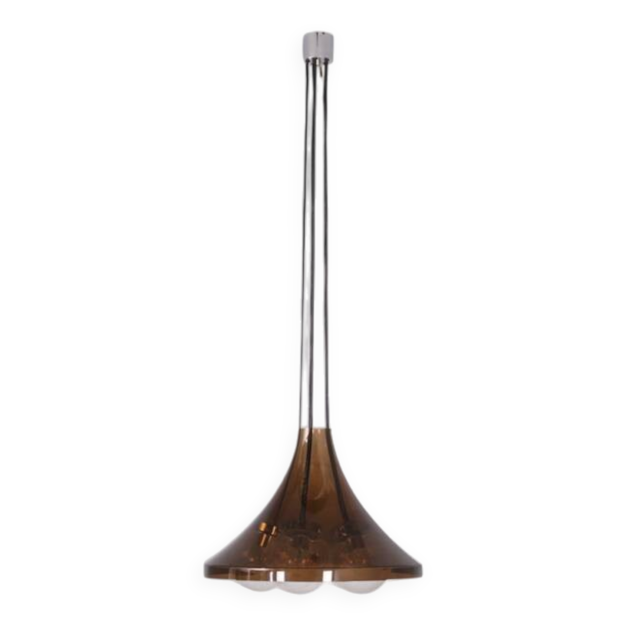 70s plexiglass tulip pendant light / chandelier