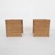 Set of two wicker bed side tables, France 1960's