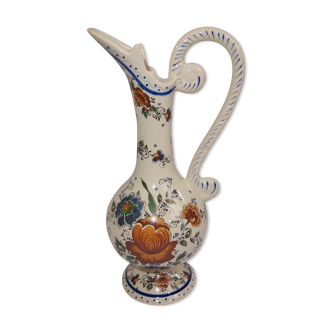 Pichet en porcelaine Delft, signée H Bequet pour jema