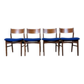 4x 60s 70s Teak Chair Dining Chair Danish Modern Design Denmark