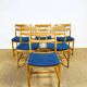 6 chaises scandinave en chêne 1960