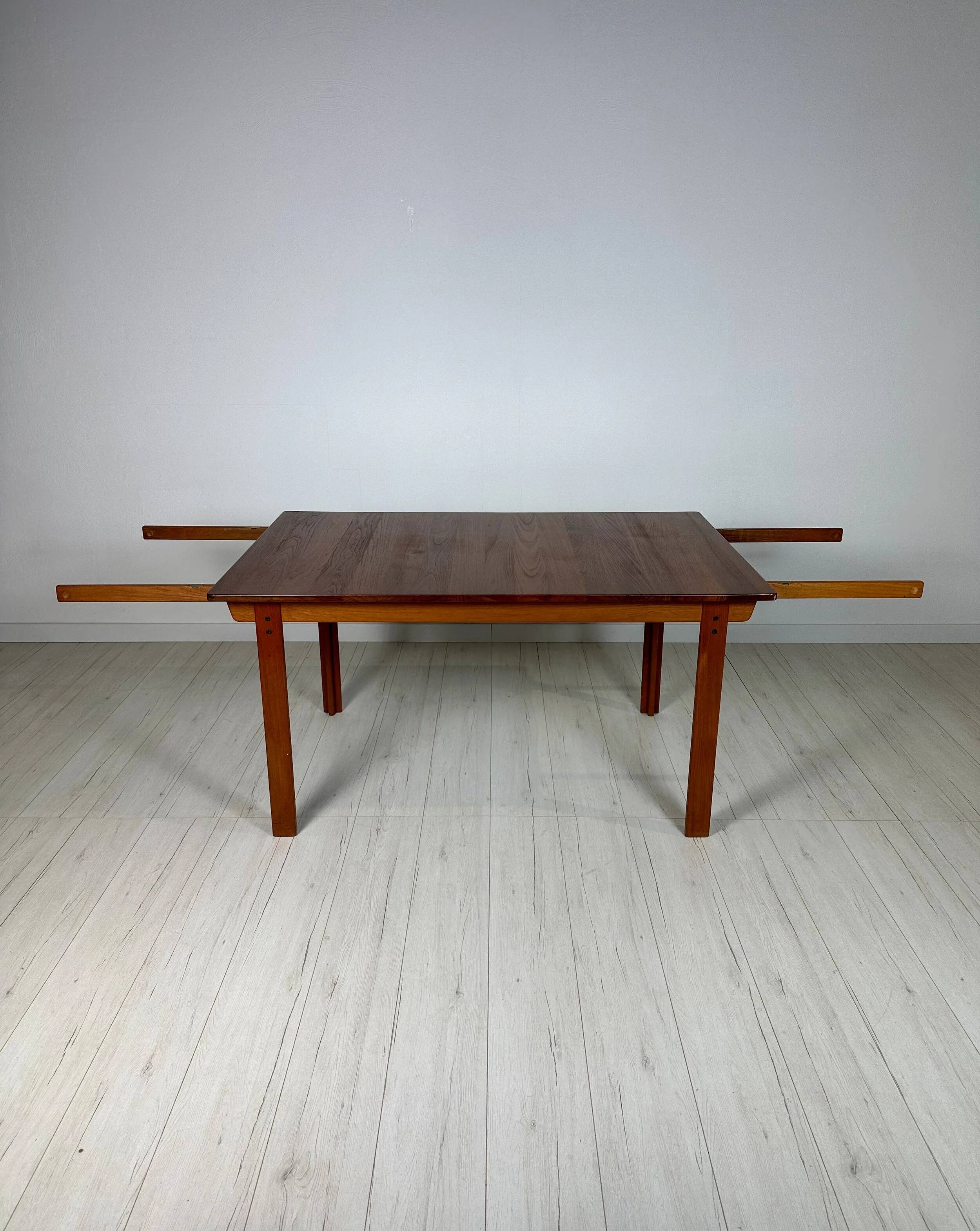 60s vintage Swedish teak extendable dining table by Nils Jonsson for Hugo Troeds