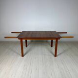60s vintage Swedish teak extendable dining table by Nils Jonsson for Hugo Troeds