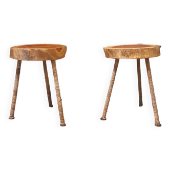 Neem wood stools