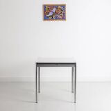Table carré en acier chromé - USM Haller