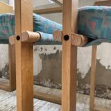 Set of 6 oak chairs with armrests Ate Van Apeldoorn