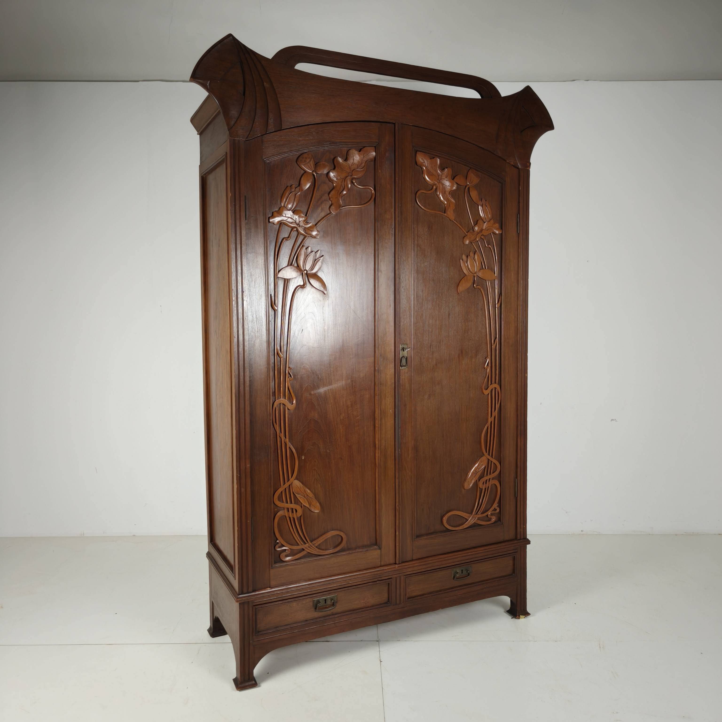 Art Nouveau Wardrobe, circa 1900