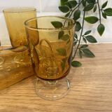 Set of 4 Luminarc Sweden Amber white wine glasses