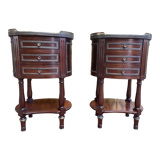 Pair of Louis XVI style bedside tables