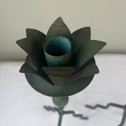 Sculptural candle holder trio