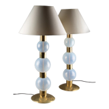 Paire de lampes en verre Murano, XXe siècle
