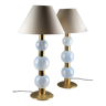 Pair of Murano glass lamps, twentieth century