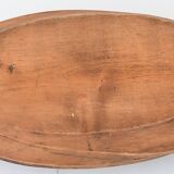 Carved wooden top signed Y. The Meur