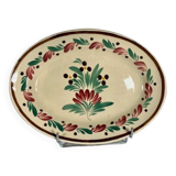 Plat en faïence oval décor breton