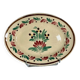 Oval earthenware dish Breton decor