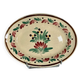 Oval earthenware dish Breton decor
