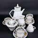 Hand-painted Breton earthenware tea set – France 1970s